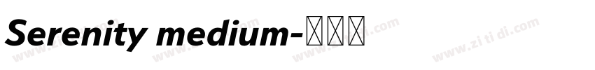 Serenity medium字体转换